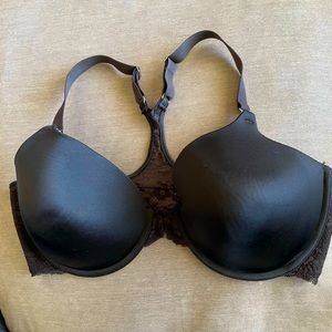 NWT Maidenform Bra : ‘One Fab Fit’ Black Sports-back underwire front-close 38DD